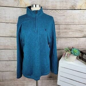 IZOD‎ Men's Advantage Performance Quarter Zip Sweater Fleece Solid Pullover Size